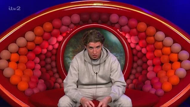 A Big Brother contestant sitting in the diary room chair.