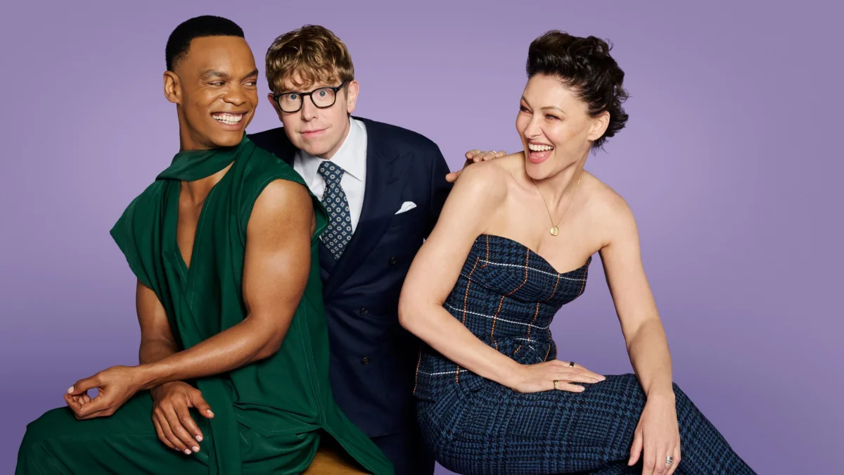Johannes Radebe, Josh Widdecombe and Emma Willis promo for Strictly