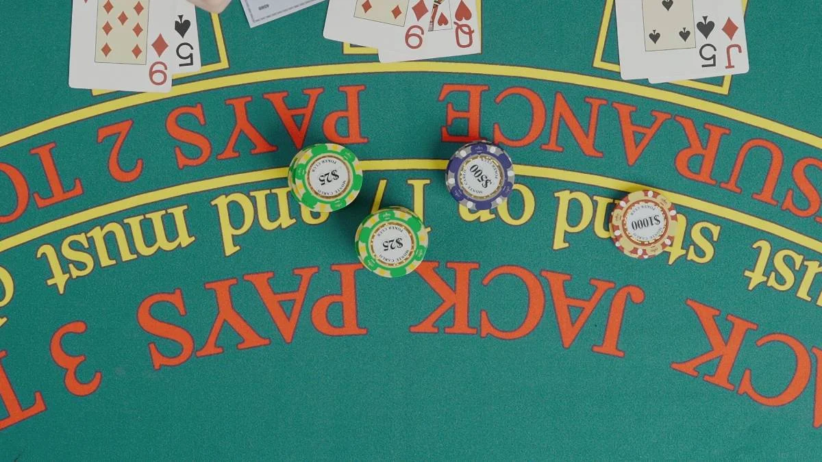 blackjack table at a New Hampshire charitable casino