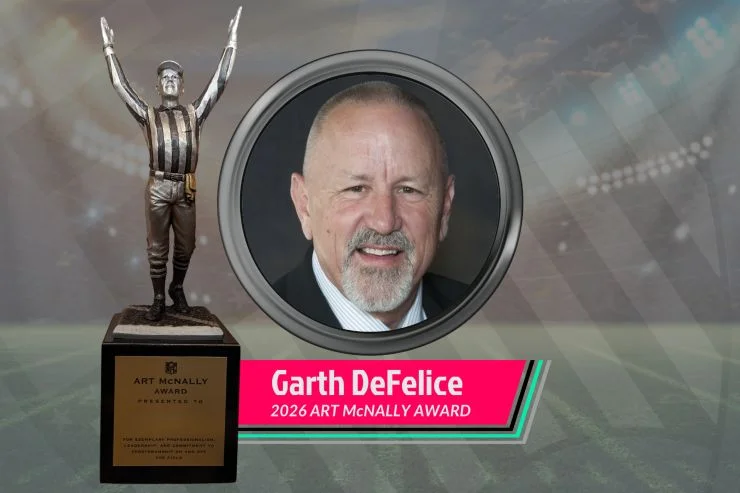 Garth DeFelice Honored with the 2026 Art McNally Award for Officiating Excellence