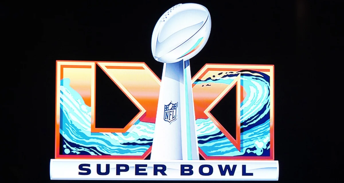 The Super Bowl 61 (LXI) logo