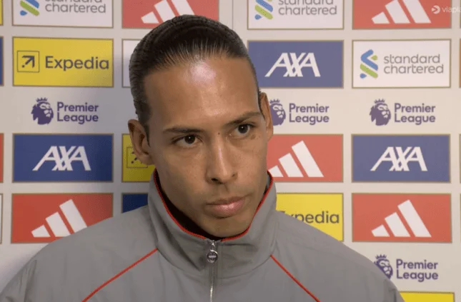 Virgil van Dijk reacts to Man City guilty verdict after Liverpool defeat