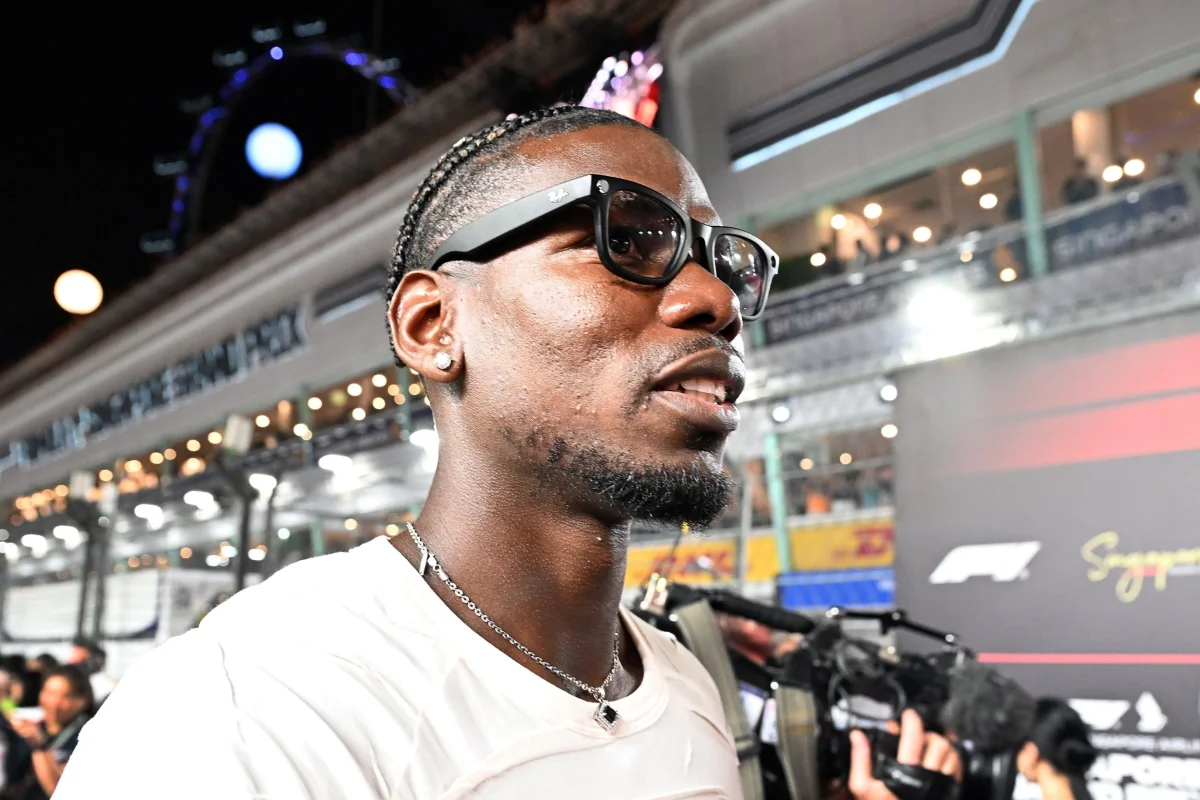 SINGAPORE, SINGAPORE - OCTOBER 11: Paul Pogba on the grid during the F1 Grand Prix of Singapore at Marina Bay Street Circuit on October 11, 2026 in Singapore, Singapore. (Photo by Mark Sutton - Formula 1/Formula 1 via Getty Images)